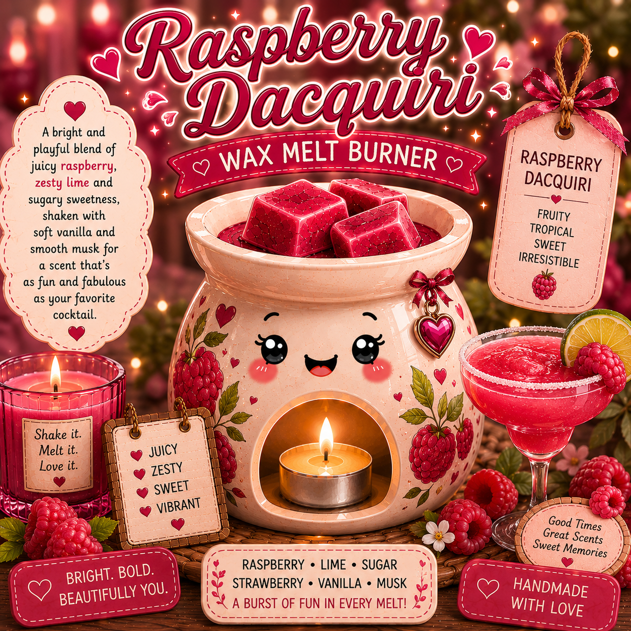 Raspberry Daiquiri Wax Melt