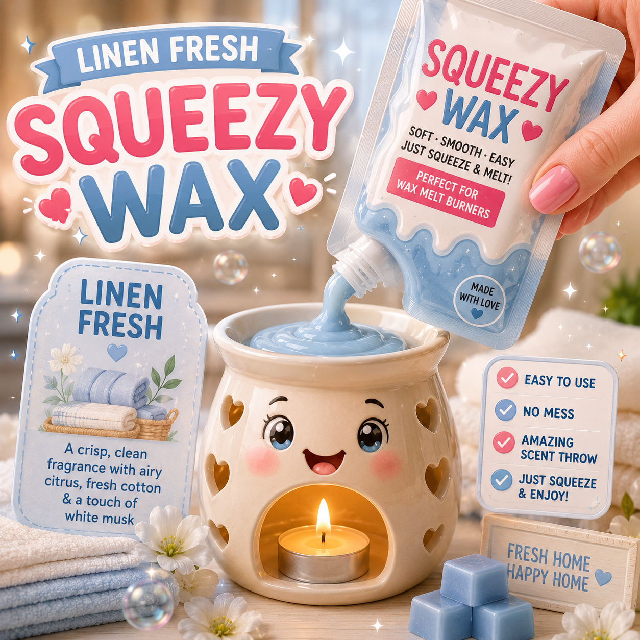 Linen Fresh Squeezy wax