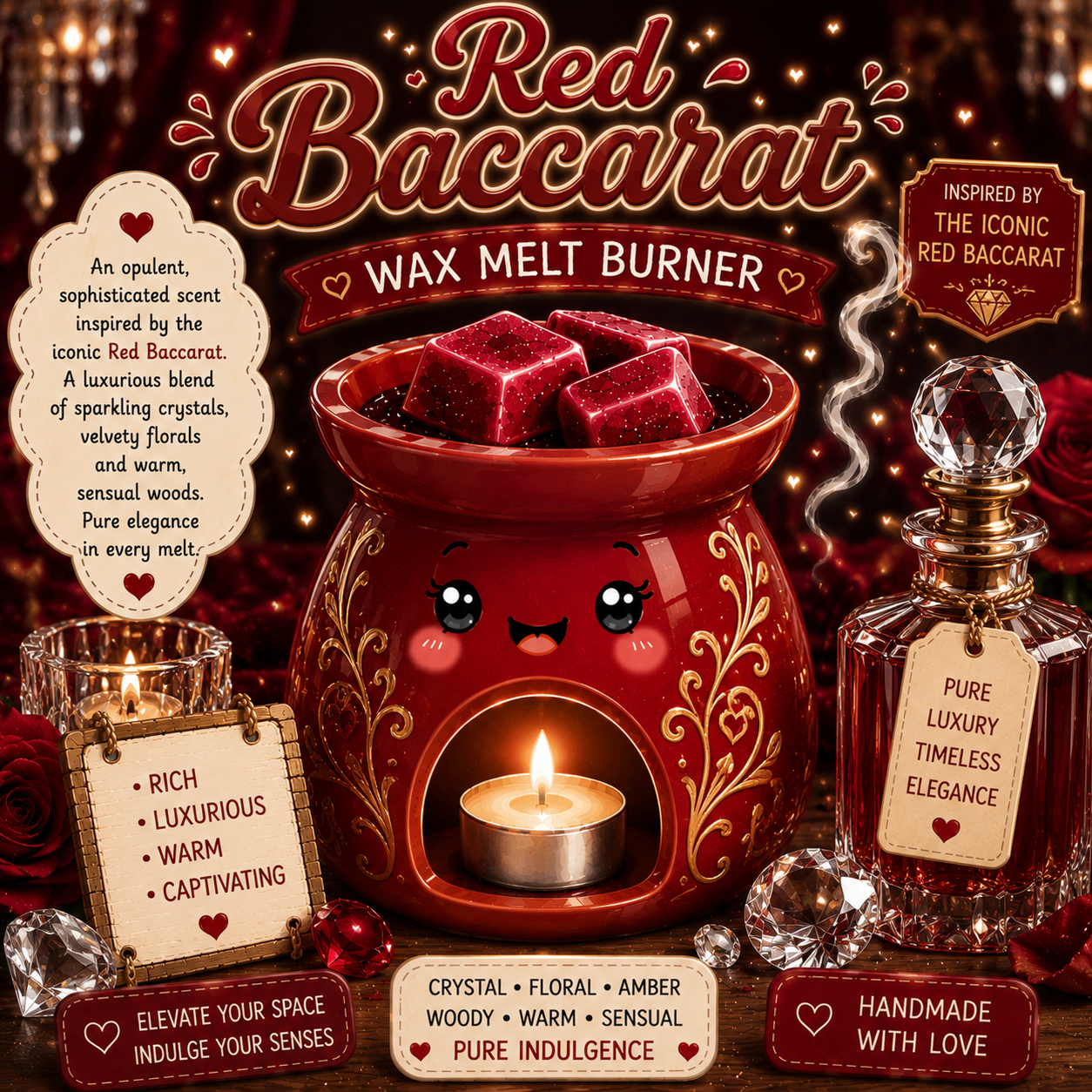 Red Baccarat wax Melt