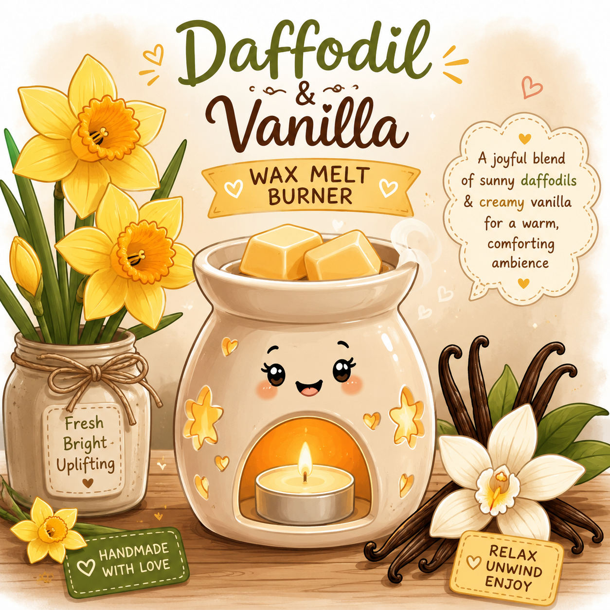 Daffodil Vanilla Wax Melt
