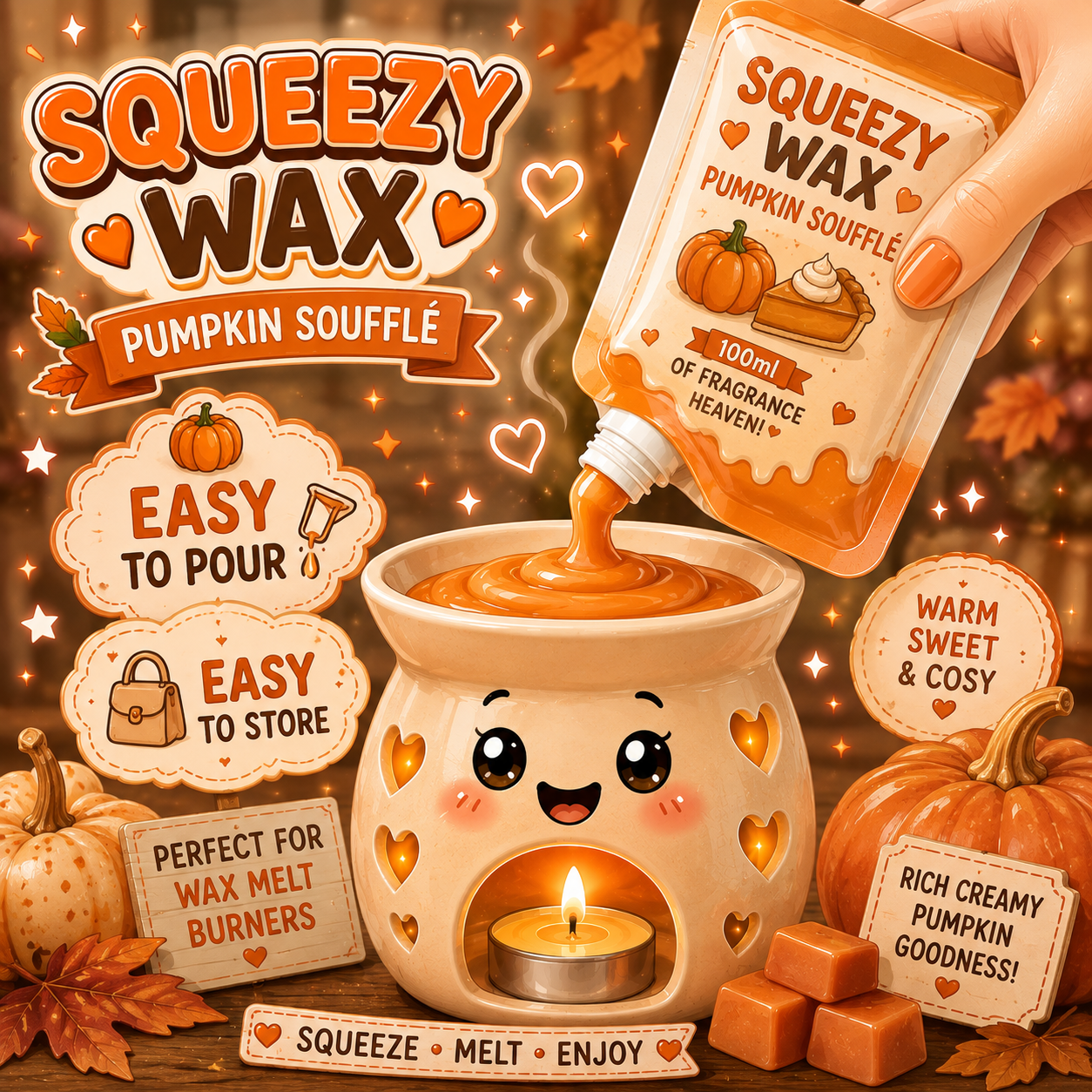 Pumpkin Souffle Squeezy Wax