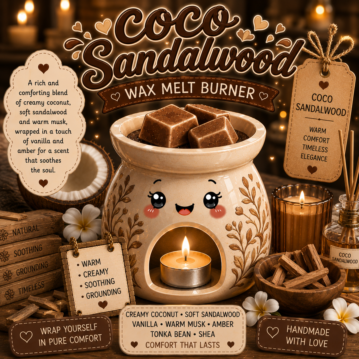 Coco Sandalwood Wax Melt